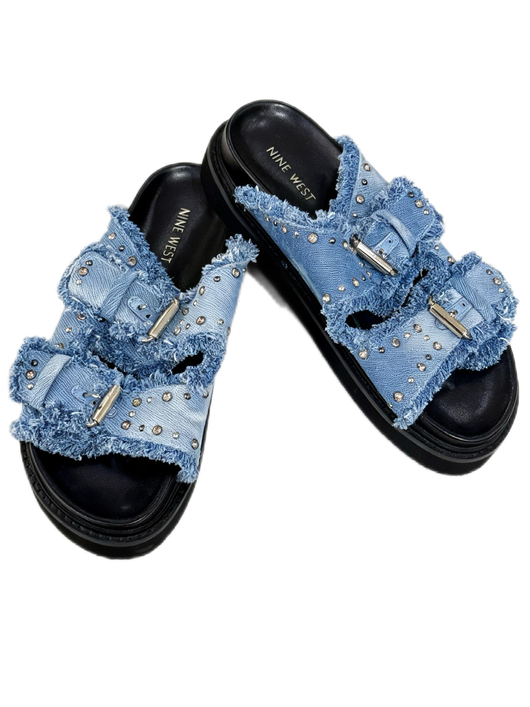 Eleny Buckle Slide by Nine West