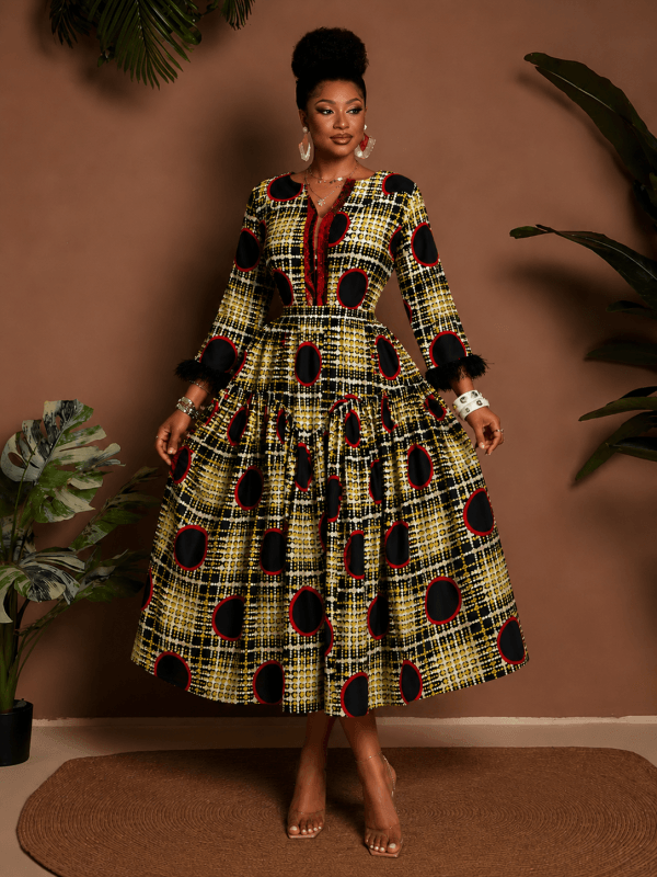 Zuri Ankara Flare Dress