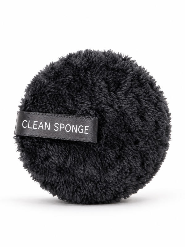 Clean Sponge Reusable Makeup Remover Puff (Black)