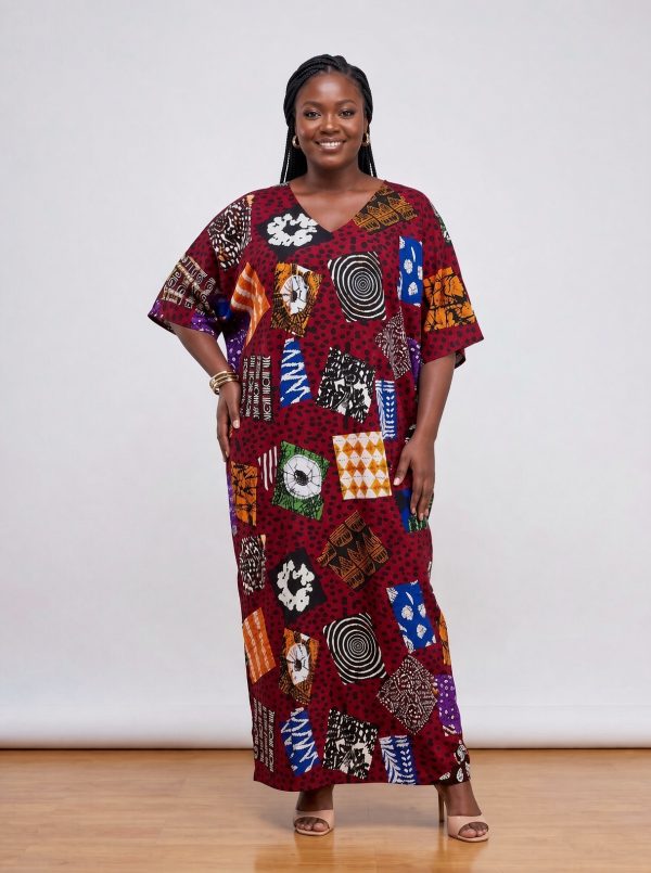 Zuri Patchwork Boubou Maxi Gown